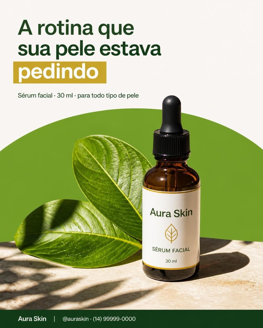 Post de marca de cosméticos feito no app
